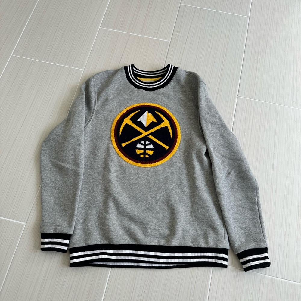 Denver Nuggets Gray Crewneck Sweater